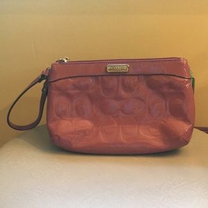Coach purple wristlet